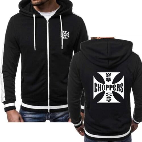 2021 NEW Spring Autumn Harajuku Sweatshirt West Coast Choppers Hoodies Men Streetwear Fleece Zipper Jacket Men clothing