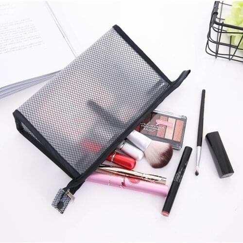 Transparent Waterproof Travel Organizer Fashion Portable Large Toiletry Bags Black Women Men Necessary Cosmetic Bag Makeup Pouch