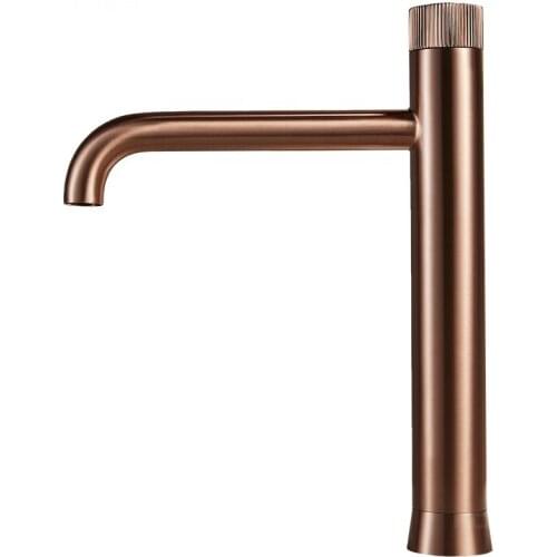 High End Press Button Black Bathroom Wash Mixer Faucet for Basin