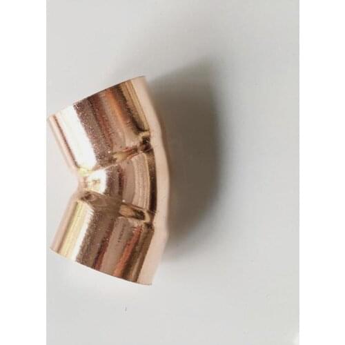 67mm Inner Dia x1.7mm Thickness Copper 45 Elbow Scoket Weld End Feed Coupler Plumbing Fitting Water Gas Oil 45 Deg