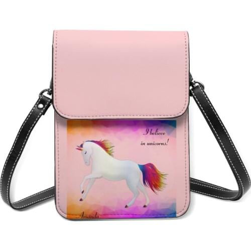 Pony Shoulder Bag Office Student Mobile Phone Bag Fashion Aesthetic Leather Bags