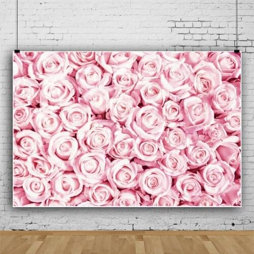 Light Pink Roses Flower Wall Backdrops Artistic Photos Background Decorations for Wedding Ceremony Portrait Photography Props