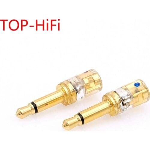 TOP-HiFi one pair Headphone Plug for T1P T5P t1 d8000 MDR-Z7 D600 D7100 3.5mm Male to MMCX Female Converter Adapter