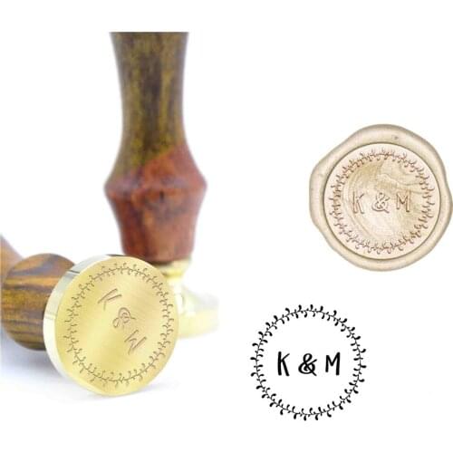K&M Wax Seal Stamp Custom sealing wax Stamps B145 DIY stamps handle for wedding invitations sealing
