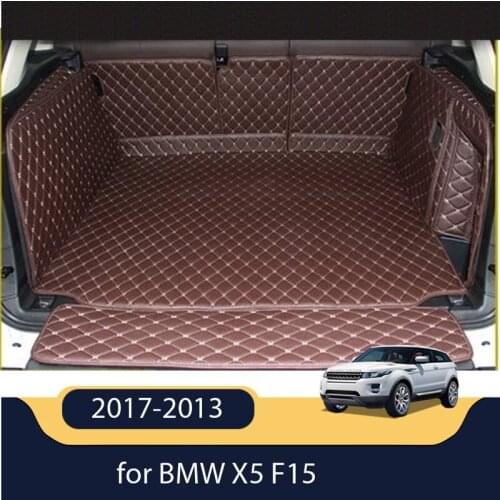 High quality! Full set car trunk mats for BMW X5 F15 2017-2013 waterproof cargo liner boot carpets for BMW X5 2015
