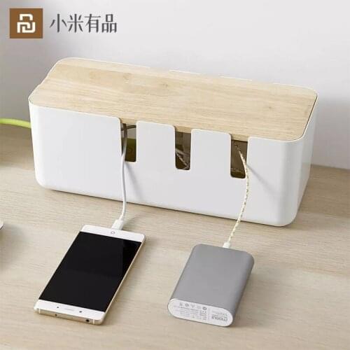 Youpin Power Strip Storage Box Anti Dust Charger Socket Organizer Network Line Storage Bin Charger Wire Bathroom for Smart Home