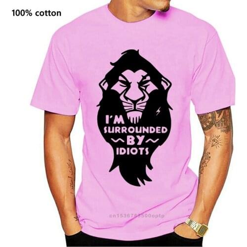 Lion King Scar Funny T-shirt I'm Surrounded By Idiots For Men