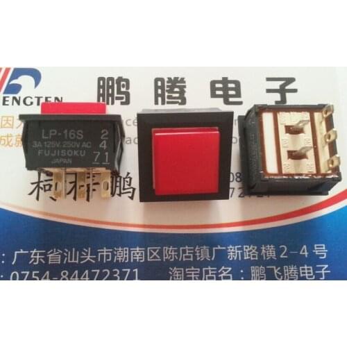 1PCS LP2S-16S-229 Imported FUJISOKU Fuji LP-16S touch switch 17.5*17.5*12.5 with lamp button red light