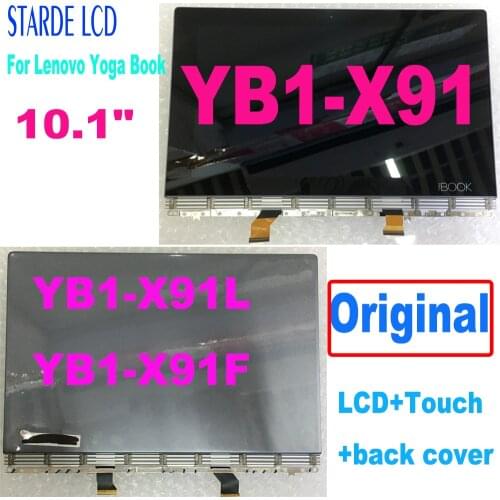 10.1" For Lenovo Yoga Book YB1-X91 YB1-X91L YB1-X91F LCD Display Touch Screen Digitizer Assembly with Frame Upper Half Set