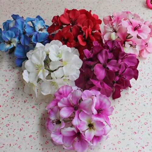 10Bundles,10-11CM Multicolor Artificial Silk Hydrangea Flower Head With Fake Fruit,DIY Bouquet Arrangements Wedding Decorations