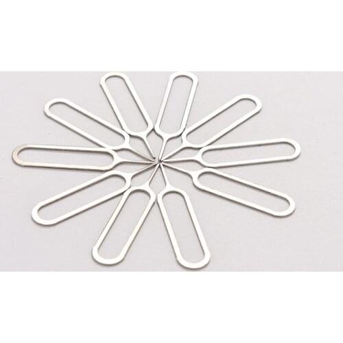 10pcs/set Sim Card Tray Removal Eject Pin Key Tool Stainless Steel Needle for huawei for iPhone iPad Samsung