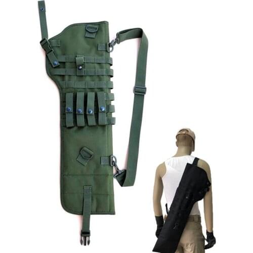 72cm Tactical Rifle Shotgun Scabbard Nylon Gun Bag Hunting Holster Military Gun Carry Case Molle Protective Pouch Army Backpack