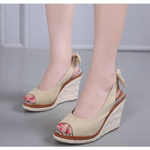Fashion Sexy Women Shoes Platform Buckles Sandals Female Summer Straw Wedges Heels Sandals Ladies Girls Shoes Sandals Women 2021