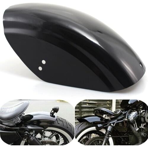 Motorcycle Rear Mudguard Fender for Harley Sportster XL 48 72 Iron 883 XL 883 XL 1200 86-20 Bobber Cafe Racer Raw Steel Black