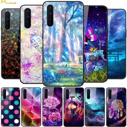 Tempered Glass Case For Oneplus Nord CE 5G Cases Cute Cats Lion Phone Case For Oneplus Nord 2 5G Cover One Plus Nord Funda Capas