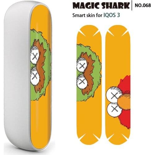 Magic Shark One Punch Man Elmo Dollar Leopard PVC Stereo Sticker Case for IQOS 3.0