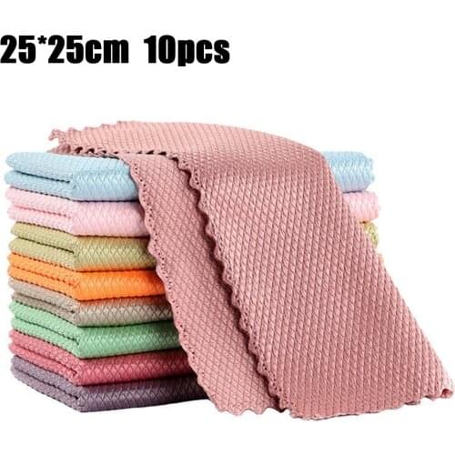 5Pcs/10Pcs 30*40cm/11.81*15.75inch Cleaning Cloths NanoScale Streak-Free Miracle Cleaning Cloths (Reusable)