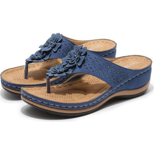 Summer Women Slippers Ladies PU Wedge Shoes Woman Casual Shoes Comfortable Platform Sandals Female