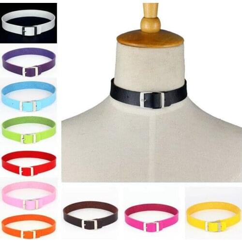 Sweetheart retro Japanese Harajuku punk rock leather collar female trend neckband clavicle necklace