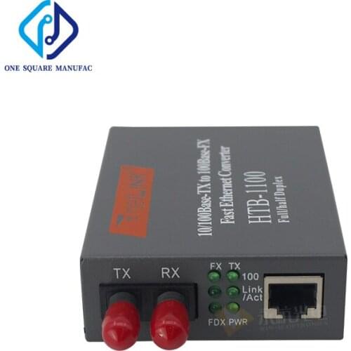 NetLINK Media Converter HTB-1100-2KM-ST 10/100M Multimode Duplex RJ45 Fiber Optical External Power Supply