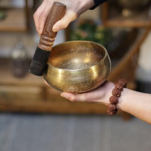 Nepal handmade Buddha sound bowl Yoga Meditation Chanting Bowl Singing Bowl Copper Handicraft Singing Tibetan Bowls