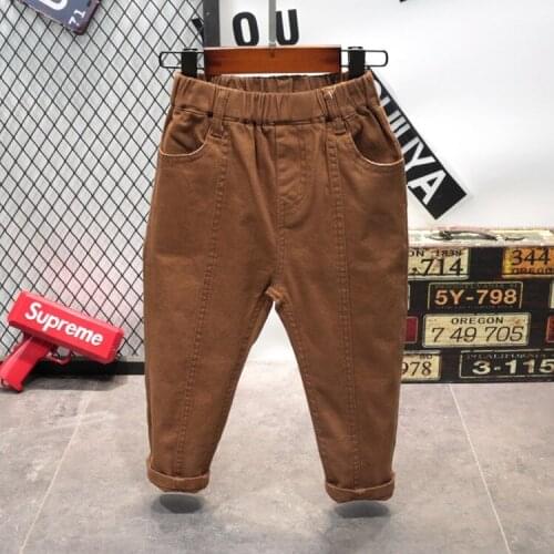 Boys Casual Pants 2019 Autumn Winter New Toddler Boys Solid Pants Winter Pants for Girls Teenage Boys Trousers Girls Pants 2-7Y