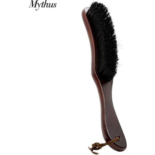 Mythus Arc Shape Wood Hair Straight Brush Unique Design Hair Salon Brush Anti Dust Hairdresser Cleaning Brush For Hairdressing