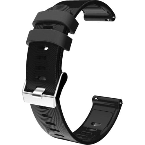 For Garmin Vivoactive3 Vivomove Forerunner 245 645 Silicone Watchband Watch Strap with Wavy Lines Pattern Watch Accessories