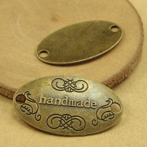 RONGQING 60pcs/lot Jewelry Findings Letter Connectors connectors for jewelry making NEW HANDMADE