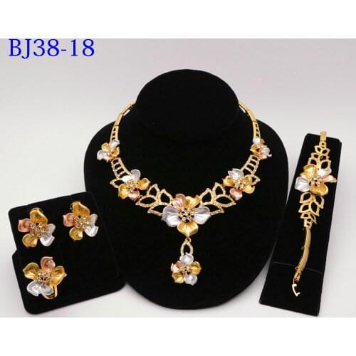 Bridal jewelry set super quality african big jewelry sets best quality costume gold jewelry set women necklace wedding sets