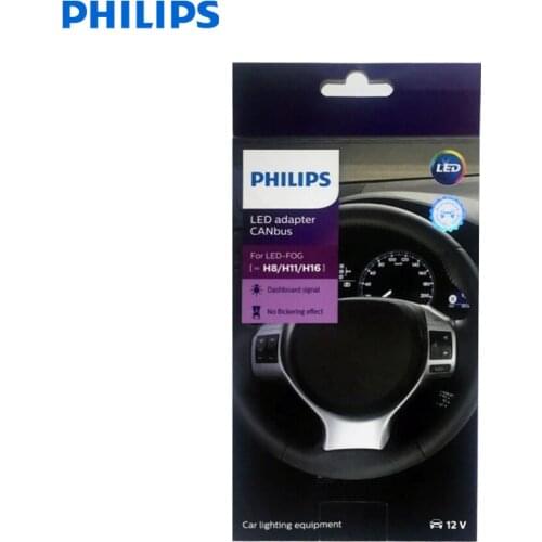 Philips LED CANbus H8 H11 H16 18954C2 Decoder LED Adaptor Error Cancel Remove Dashboard Warning Easy Install for Fog Lamp (Twin)
