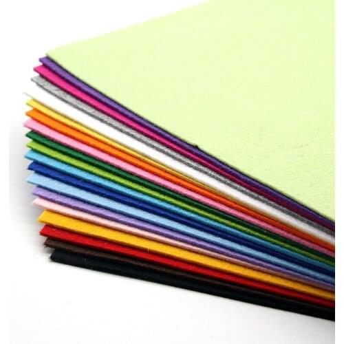 Xugar 19pcs Vinyl Felt Fabric Set For Craft 30*20cm/pc Nonwoven Fabrics DIY Home Textile Materials Apparel Sewing Hair Supplies