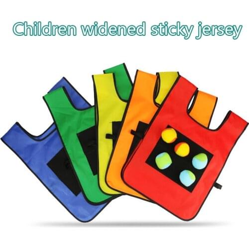 Vest Sticky Jersey Vest Game Waistcoat With Sticky Ball Throwing Toy Sports Outdoor Fun Sports Toys For Children