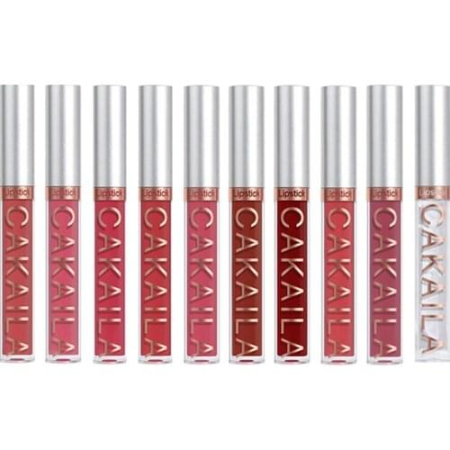10-Pack Matte Liquid Lip Gloss Nude Lipstick Long Lasting Non-stick Cup Makeup Not Fade Lip Glaze Kit Gifts