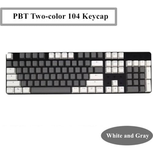 2/3 Color Matching 104 Keys Mechanical Keyboard Keycaps PBT Ergonomic Oil-resistant Replacement Key Caps with Puller for Most