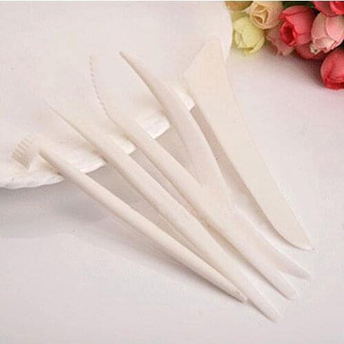 5pcs/pack Pottery Sculpture Art Supplies DIY Clay Tool Handmade Plastic Knife Children Toys Home Handicraft Tools