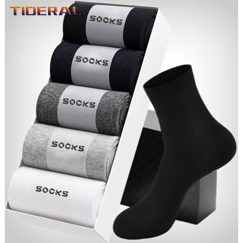 5 Pairs Mens Cotton Socks New Style Black Business Casual Male Sock Soft Breathable Summer Winter for Man Socks High Quality