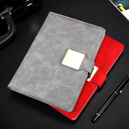 A5 Business buckle leather Notebook line Diary Conference office work stationery 100 sheets Thicken School Office Notepad Gift