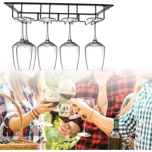 Household Glass cup Rack Wine Cup Storage Holder Hanging Shelf Goblet Storage Hanger Home Bar Display Stand Bracket Decoration