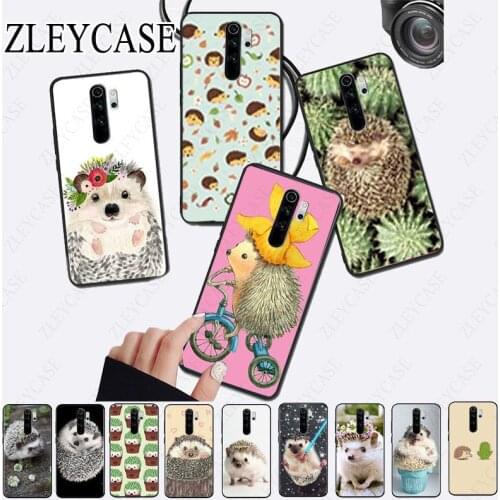 Hedgehog ride a bike Animal Art soft Phone Case for redmi note8pro note7 note5 note6pro 7A 8A Note8T Note9 note9s note9pro Cases