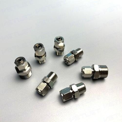 NPT America Threaded Nipple Male Connector KPC 6-NPT1/8,6-NPT1/4 brass air fittings pneumatic NPT one touch fittings