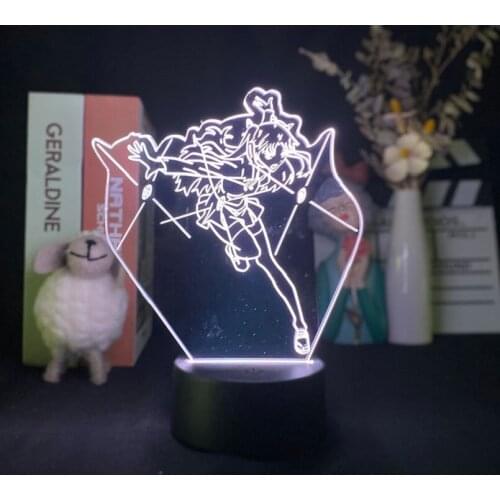 Rin Tohsaka Figure Night Light LED Plug In 3D Lava Lamp Gaming Room Atmosphere Decor Nightlight for Fans Fate Stay Nightlight