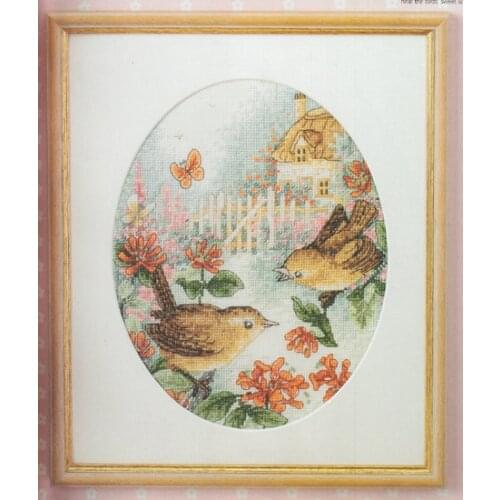 Fishxx Cross-Stitch Gold84-1scenery[Bird butterfly garden],100% accurate pattern,11CT