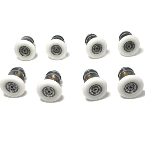 Shower Door Wheels 25mm Shower Door Rollers 8pcs( glass hole 12mm )