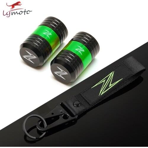 Motorcycle Tyre Valve Wheel Caps Stem Cover For KAWASAKI Z250 Z300 Z400 Z650 Z750 Z800 Z900 Z1000 SX Embroidery Keychain Keyring
