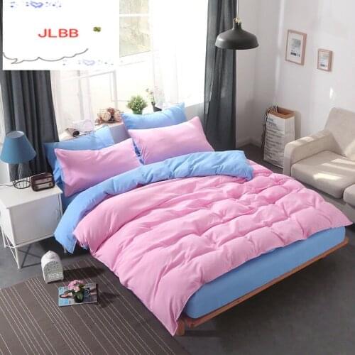 2020 New Home Textile Bedding set Solid color duvet cover sets quilt covers pillowcases Soft And Warm Textiles gray blue pink