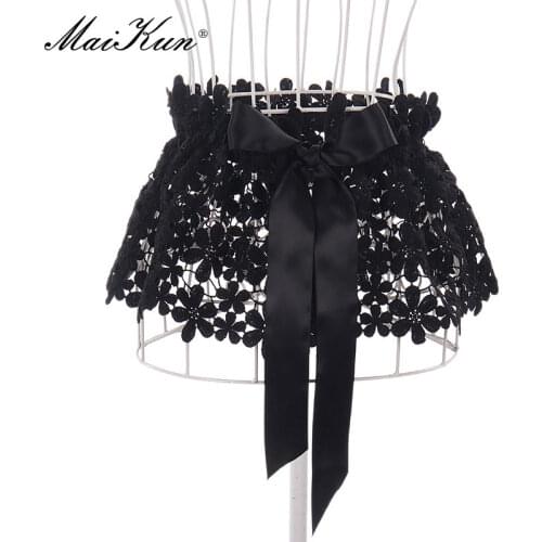 Maikun Belt Women Cloth Lace Girdle Decorative Elastic Wide Belts European And American Vintage Hundred Matching Skirt Belts Tre