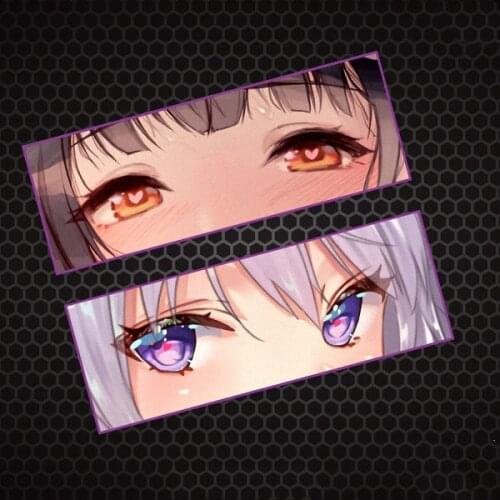 Cute Girl Eye Car Stickers Japanese Lovely Beauty Sexy Anime Cartoon Cartoon Motorcycle Body Tank Decal Reflective
