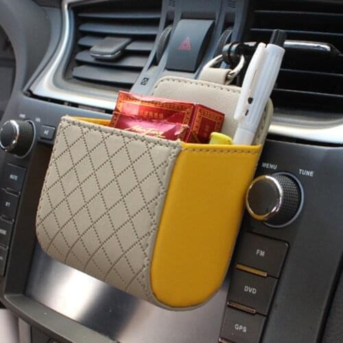 Multifunction Car Seat Back Hanging Bag Sundries Box Coin Purse Portable PU Wallet Tidy Storage Automobile Bag Home Organization