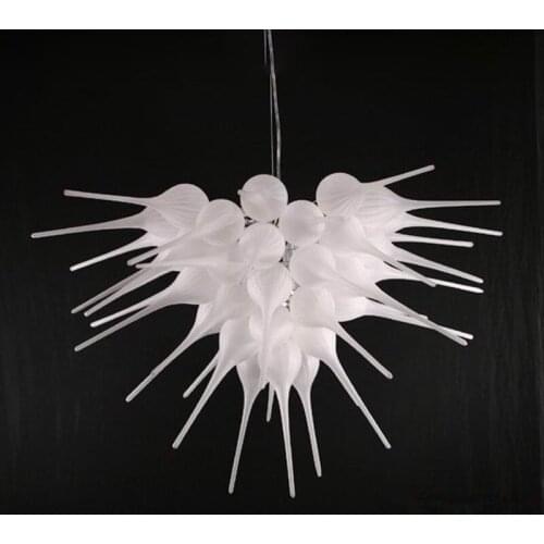 Milk White Glass Pendant Lights Lamp Hand Blown Glass Chandeliers for Bedroom Home Dining Living Room Hotel Lobby Art Decoration